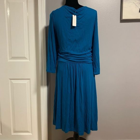 Anthropologie Rushed VNECK Dress 👗 - Picture 5 of 7